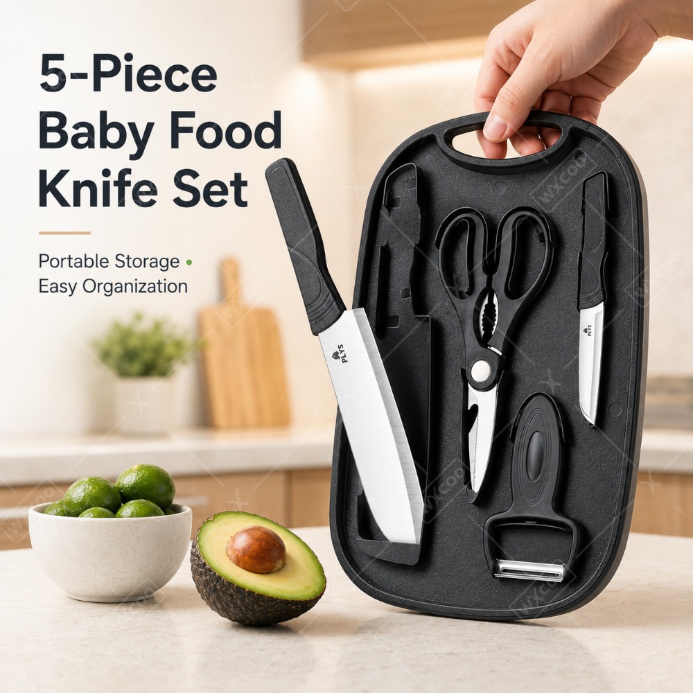 Baby Food Utensils Set - Baby Food Preparation Knife Set Cutting