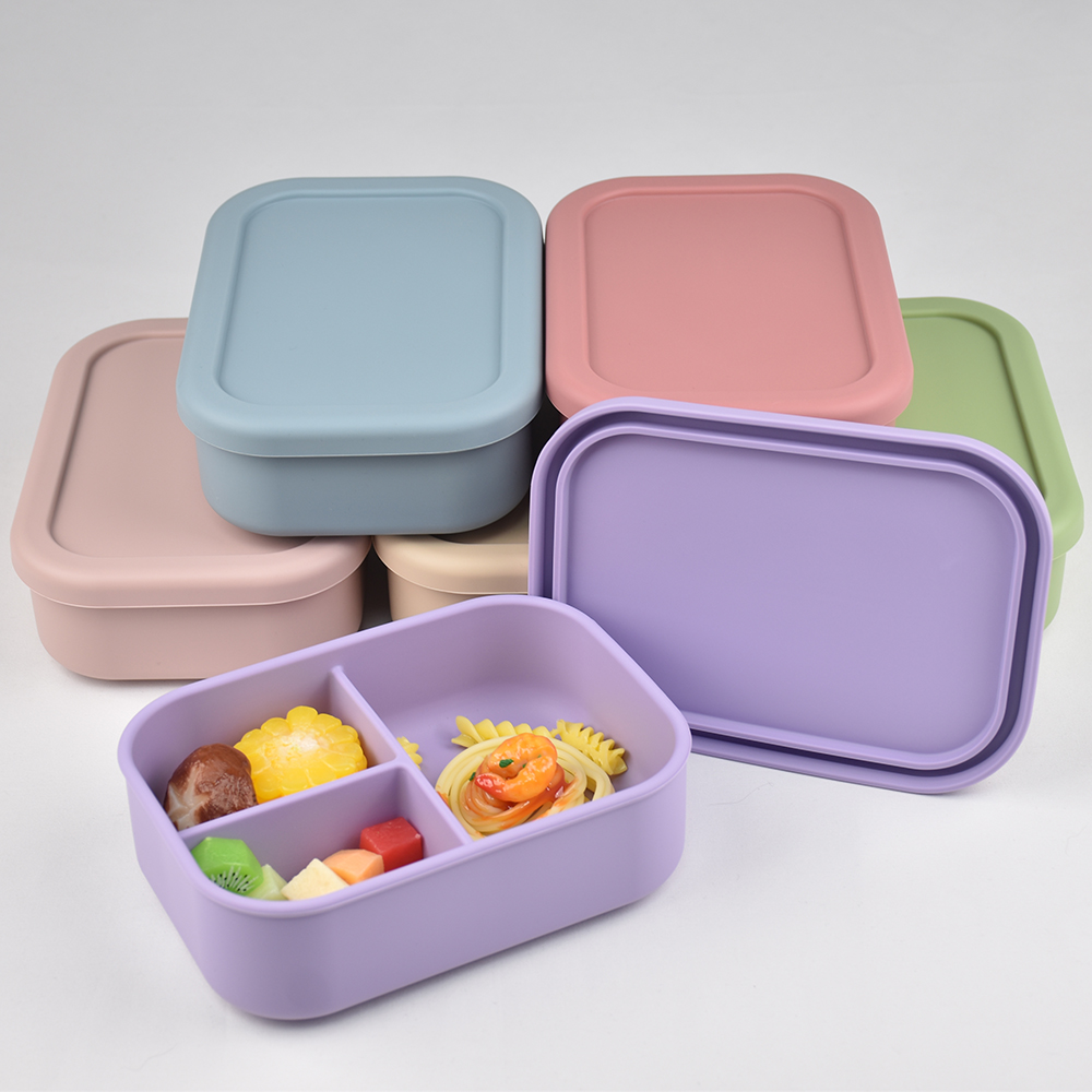 Baby Food Zone - 3-Compartment Food Grade Silicone Bento Lunch
