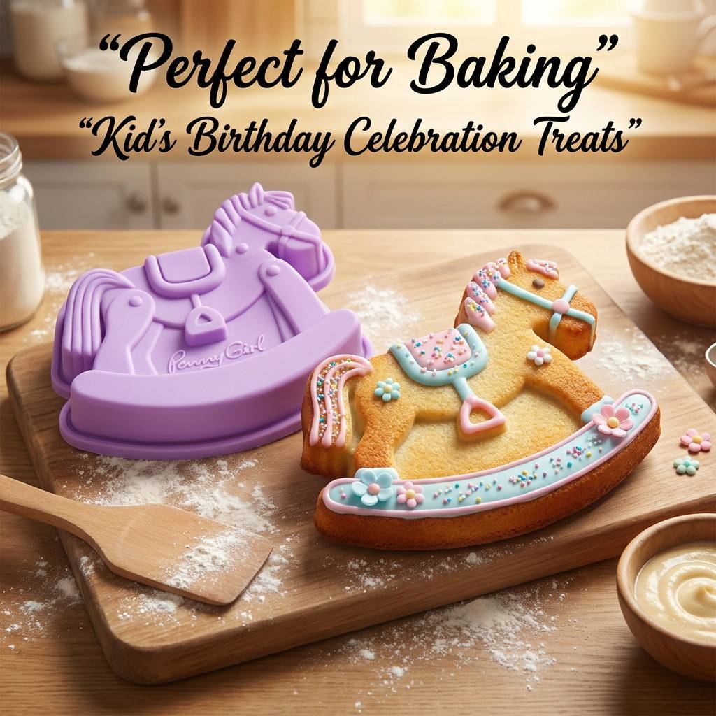 Baby Food Jelly - Rocking Horse Silicone Cake Mold, Baby
