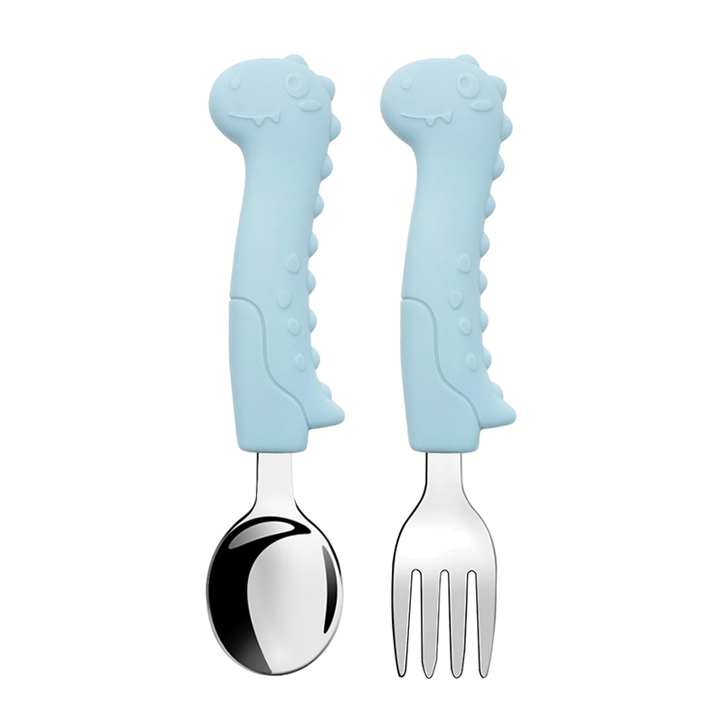 Baby Dinosaur Spoon Fork Set F - огляд і ціна Baby Food Utensils Set