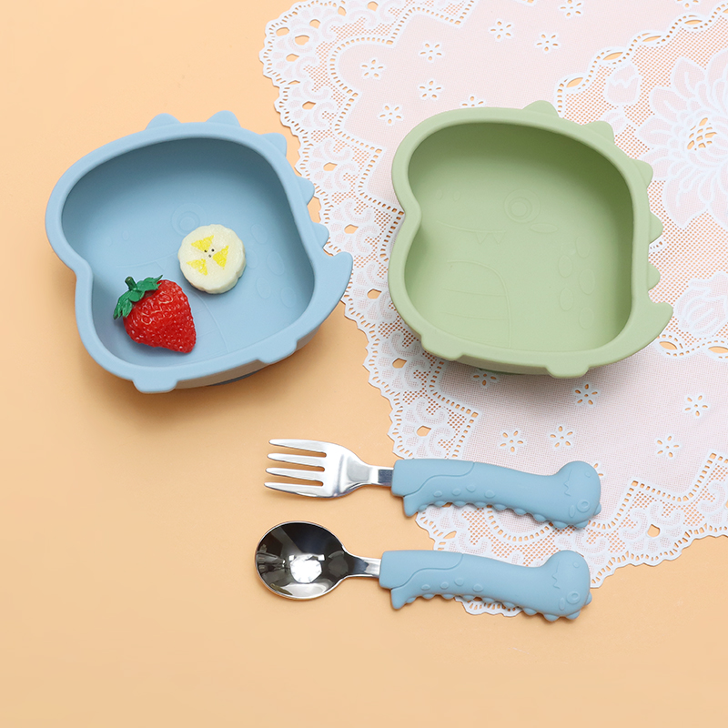 Baby Dinosaur Spoon Fork Set F - огляд і ціна Baby Food Utensils Set