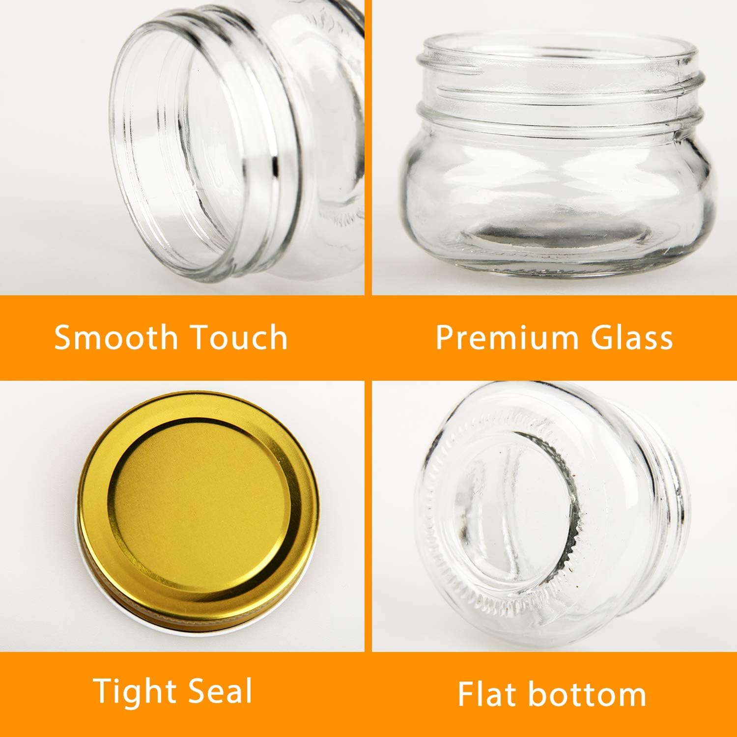 150ml Mason Jars,Clear Glass J - огляд і ціна Baby Food Jelly