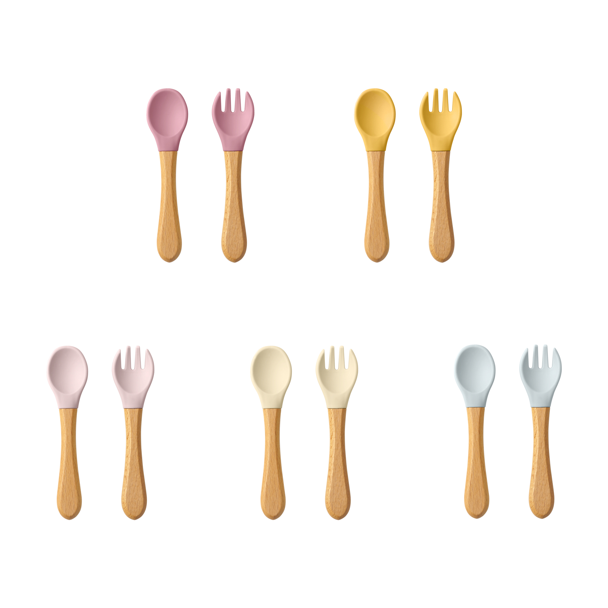 2PCS Baby Learning Spoons Uten - огляд і ціна Baby Food Utensils Set