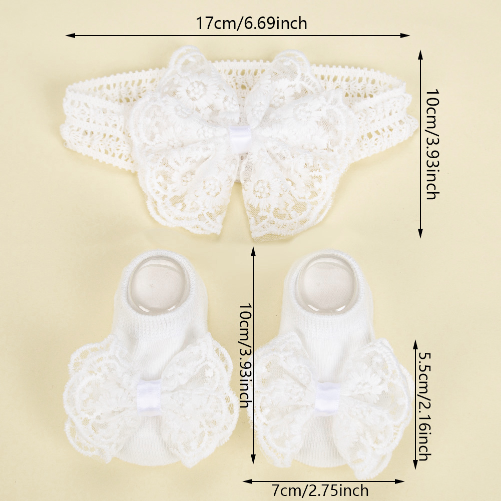3Pcs/Set Cream Lace Baby Headb - огляд і ціна Baby Food Jelly